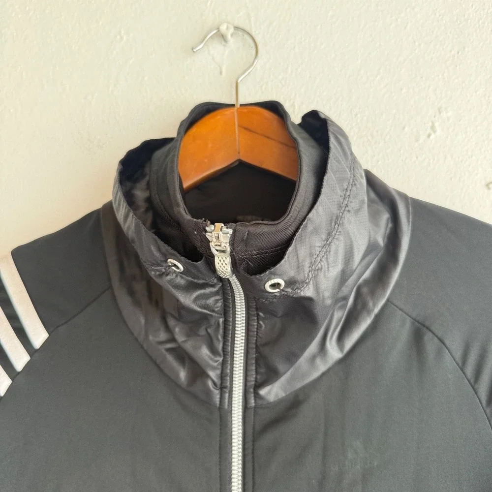 Adidas Climalite‎ Track Jacket Womens Size XS Black Full Zip Athletic Activewear